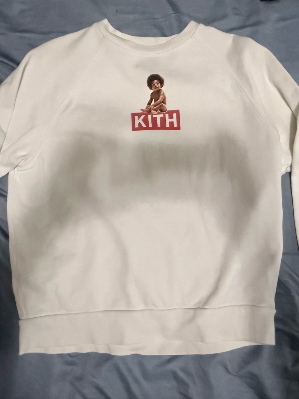 Kith Biggie Baby Box Logo Crewneck Sweatshirt White Size Medium